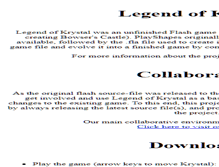 Tablet Screenshot of legendofkrystal.com